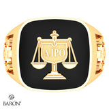 AJPO - Justice of the Peace Ring with Black Onyx Stone - Design 3.2