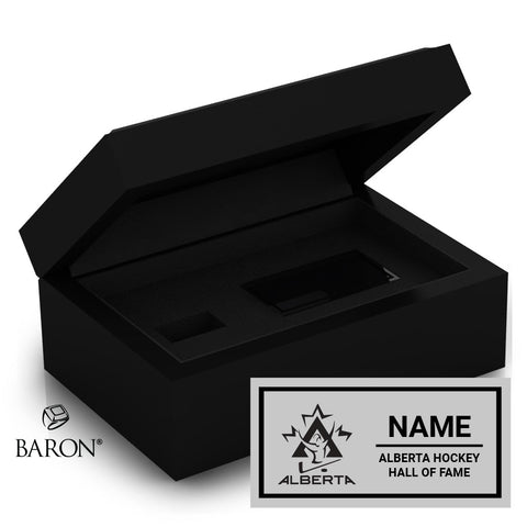 Alberta Hockey Hall of Fame Calgary Canuck Black Standard Window Ring Box