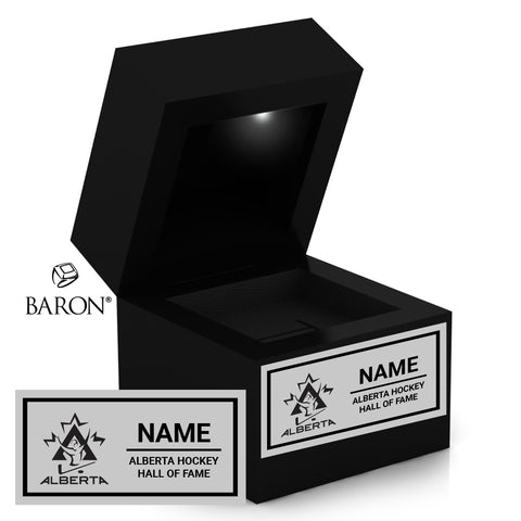 Alberta Hockey Hall of Fame Calgary Canuck Black LED Ring Box