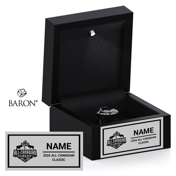 All-Canadian Classic Football 2026 Black LED Ring Box
