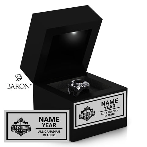 All-Canadian Classic Football 2025 Championship Black LED Ring Box