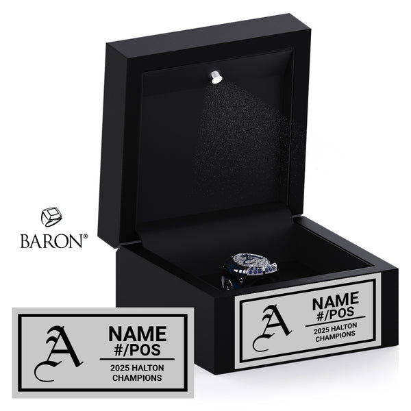 Assumption Crusaders Football 2025 Championship Black LED Ring Box