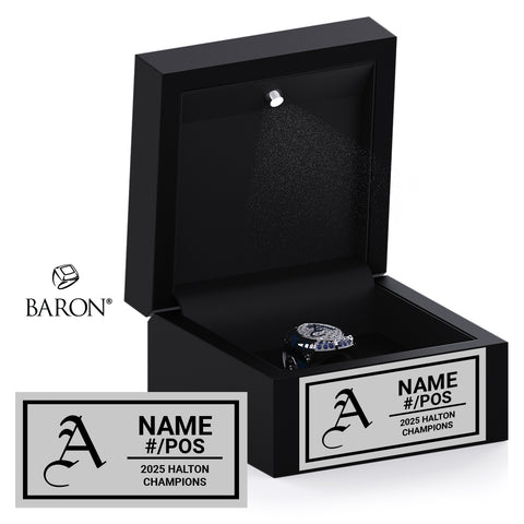 Assumption Crusaders Football 2025 Championship Black LED Ring Box