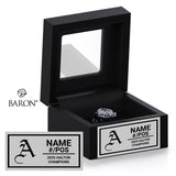 Assumption Crusaders Football 2025 Championship Black Window Ring Box