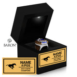 BCI Mustangs Football 2024 Championship Black LED Ring Box