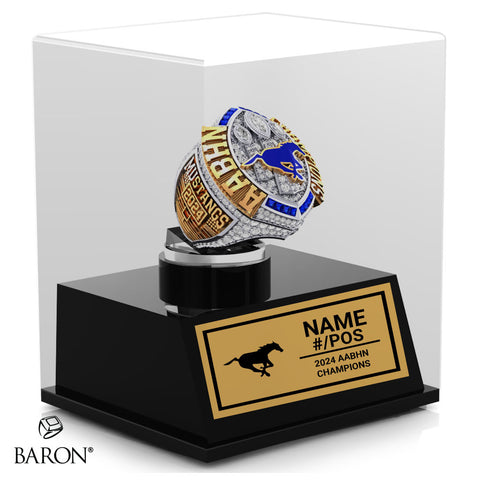 BCI Mustangs Football 2024 Championship Display Case
