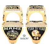 BC Lions Alumni Football-1954 to 1968 Era Championship Ring - Design 1.19