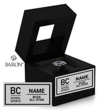 BCSS All-Star Football Championship Black Window Ring Box