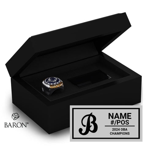 Barrie Baycats 17U 2024 Championship Black Standard Window Ring Box