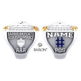 Barrie Baycats 17U 2024 Championship Ring - Design 1.1