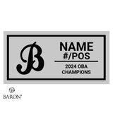 Barrie Baycats 17U 2024 Championship Black Window Ring Box