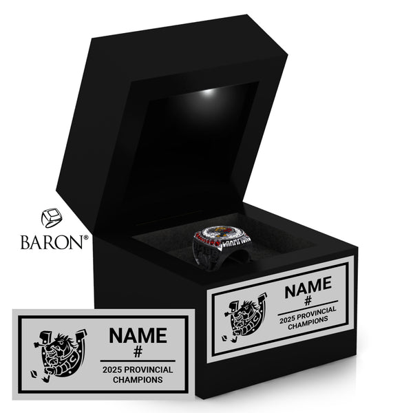 Barrie Colts U14BB OMHA Hockey 2025 Championship Black LED Ring Box
