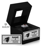 Bishop Allen Academy Baseball 2024 Championship Black Window Ring Box