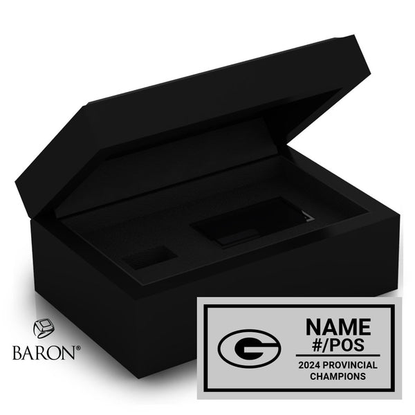 St. Joseph Guardians Football 2024 Championship Black Standard Window Ring Box