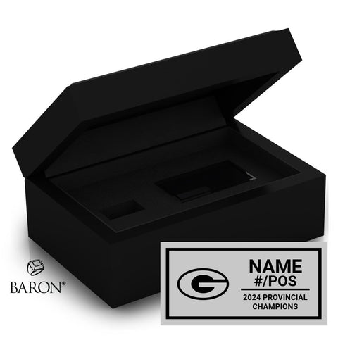 St. Joseph Guardians Football 2024 Championship Black Standard Window Ring Box