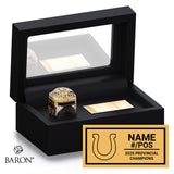 Korah Colts Football 2025 Championship Black Standard Window Ring Box