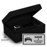 Prairie Storm Hockey 2025 Championship Black Standard Window Ring Box