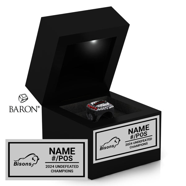 Brantford Bisons U10 Football 2024 Championship Black LED Ring Box