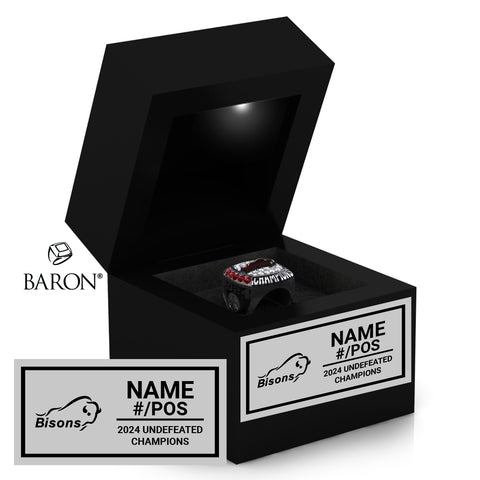 Brantford Bisons U10 Football 2024 Championship Black LED Ring Box