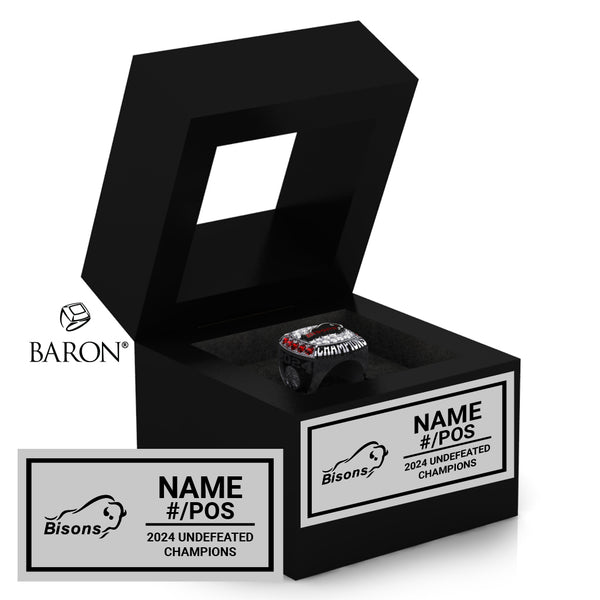 Brantford Bisons U10 Football 2024 Championship Black Window Ring Box