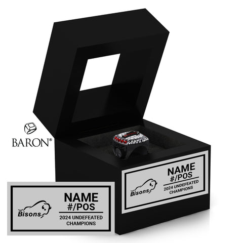 Brantford Bisons U10 Football 2024 Championship Black Window Ring Box
