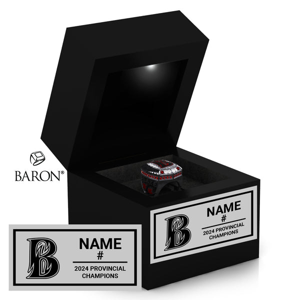 Burlington Blaze Lacrosse 2024 Championship Black LED Ring Box