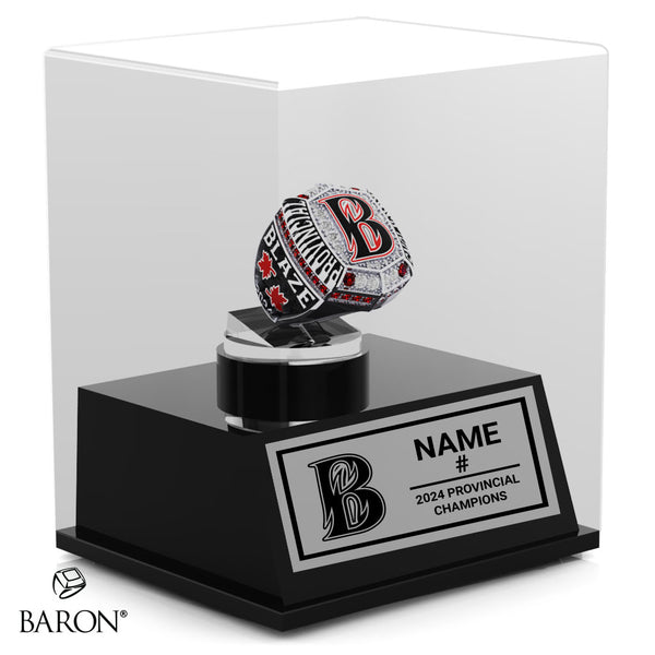 Burlington Blaze Lacrosse 2024 Championship Display Case