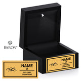 Calgary Gators AFL Football 2025 Championship Black LED Ring Box