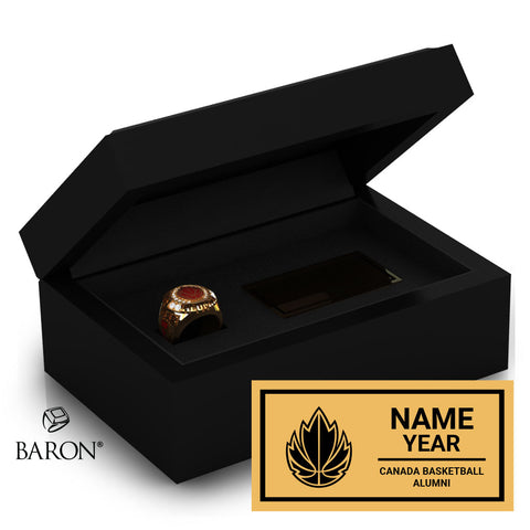 Canada Basketball Alumni Championship Black Standard Window Ring Box