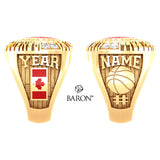 Canada Basketball Alumni Championship Ring - Design 5.11