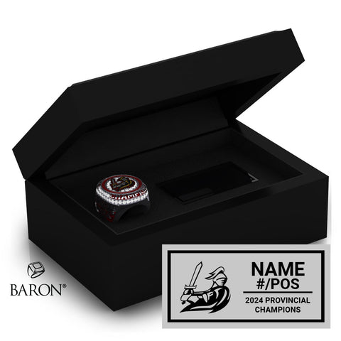 Carlton Crusaders Football 2024 Championship Black Standard Window Ring Box