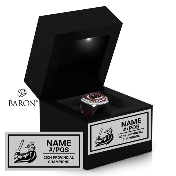 Carlton Crusaders Football 2024 Championship Black LED Ring Box