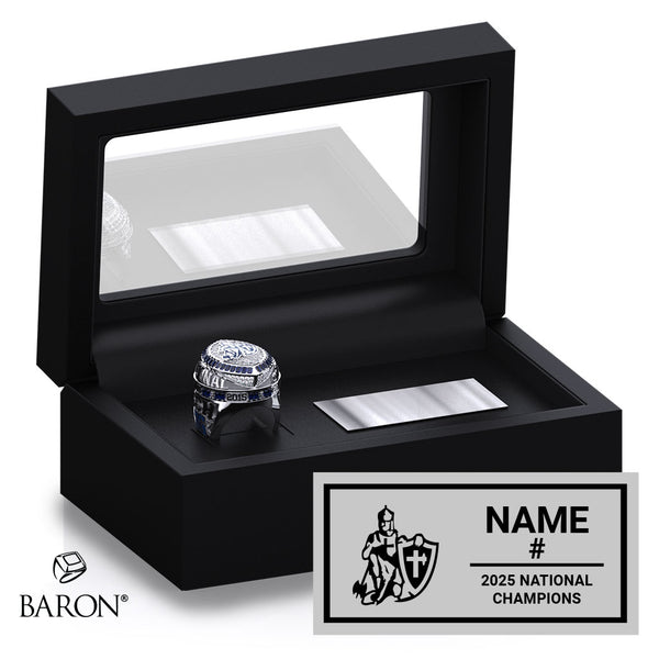 Catholic Central Football 2025 Championship Black Standard Window Ring Box
