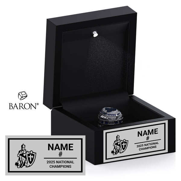 Catholic Central Football 2025 Championship Black LED Ring Box
