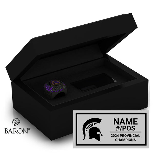 Centennial CVI Football 2024 Championship Black Standard Window Ring Box