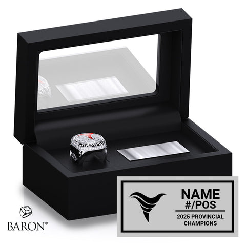Central Cyclones Football 2025 Championship Black Standard Window Ring Box