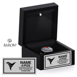 Central Cyclones Football 2025 Championship Black LED Ring Box
