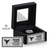 Central Cyclones Football 2025 Championship Black Window Ring Box