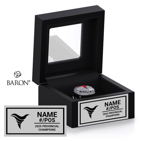Central Cyclones Football 2025 Championship Black Window Ring Box