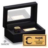 Chargers Football 2025 Championship Black Standard Window Ring Box