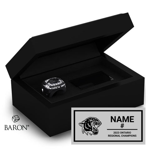 Chatham-Kent Cougars OSFL 2023  Championship Black Standard Window Ring Box