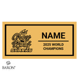Cheer Sport Grey Reef Sharks 2025 Championship Black Window Ring Box