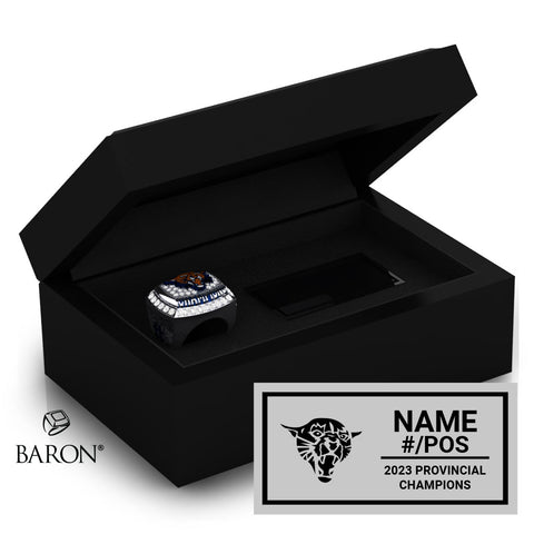 Cougars St-Leonard Football 2023 Championship Black Standard Window Ring Box