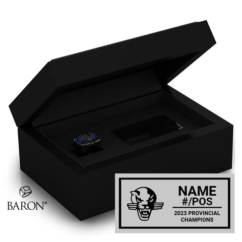 Cumberland Panthers U19 Womens 2023 Championship Black Standard Window Ring Box