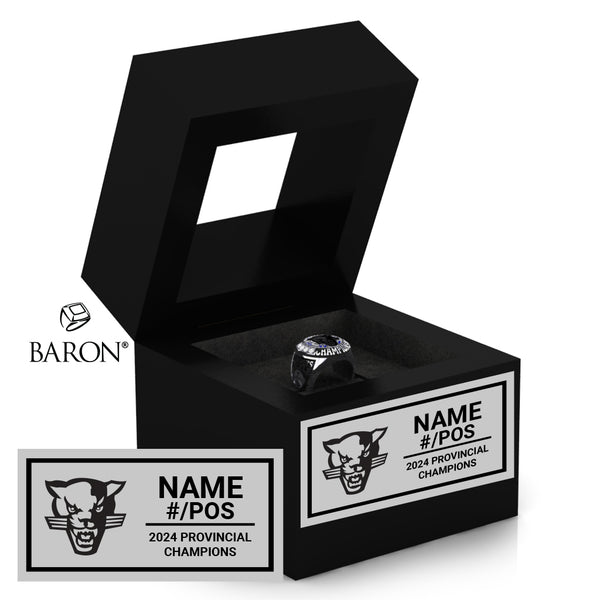 Cumberland Panthers U19 Women's Football 2024 Championship Black Window Ring Box