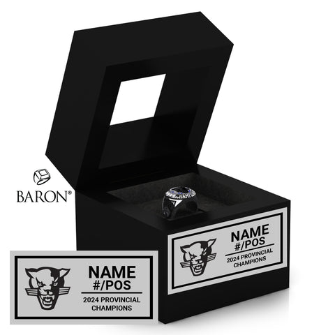 Cumberland Panthers U19 Women's Football 2024 Championship Black Window Ring Box
