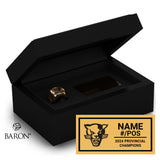 Cumberland Panthers U19 Women's Football 2024 Championship Black Standard Window Ring Box