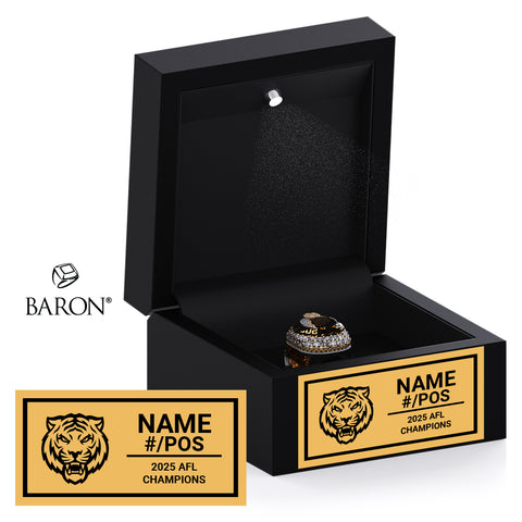 Dalhousie Tigers Football 2025 Championship Black LED Ring Box