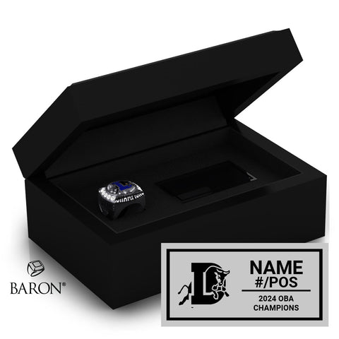 Dresden Bulls Baseball 2024 Championship Black Standard Window Ring Box