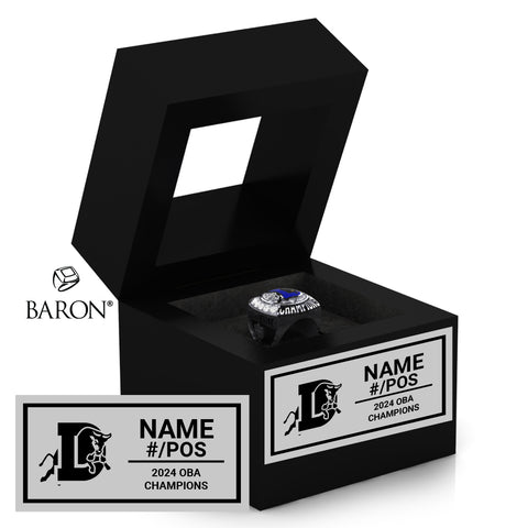 Dresden Bulls Baseball 2024 Championship Black Window Ring Box